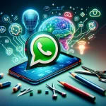 Icono de WhatsApp y herramientas de IA para edición de fotos
