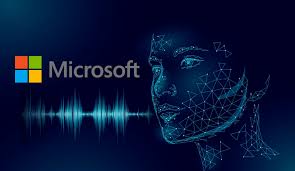 "Inteligencia Artificial de Microsoft representada por un rostro digital."